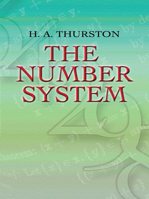 Title details for The Number System by H. A. Thurston - Available